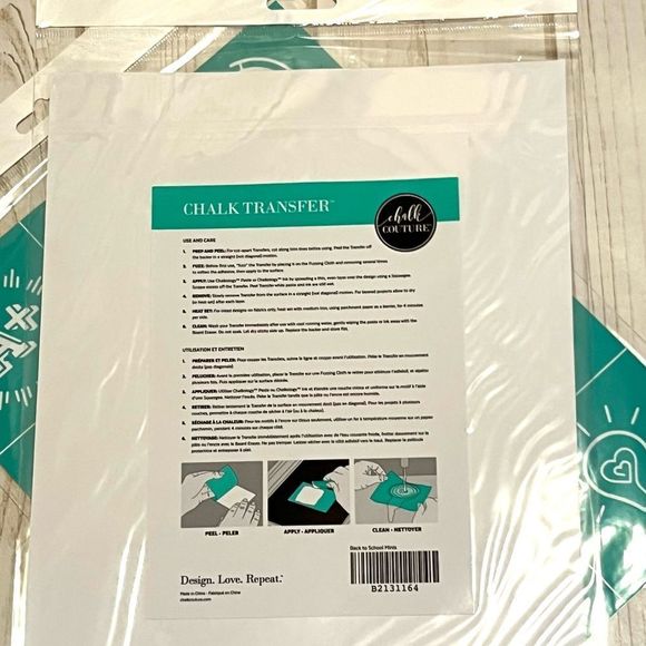 Two Retired Chalk Couture Size B Back To School Transfers! - Picture 2 of 2